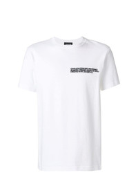 Мужская бело-черная футболка с круглым вырезом с принтом от Calvin Klein 205W39nyc