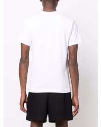 Мужская бело-черная футболка с круглым вырезом с принтом от Comme Des Garcons SHIRT