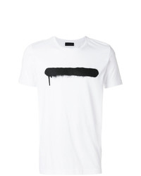 Мужская бело-черная футболка с круглым вырезом с принтом от Diesel Black Gold