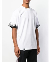Мужская бело-черная футболка с круглым вырезом с принтом от Vision Of Super