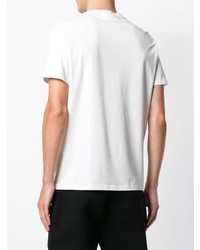 Мужская бело-черная футболка с круглым вырезом с принтом от Neil Barrett
