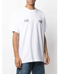 Мужская бело-черная футболка с круглым вырезом с принтом от Carhartt WIP