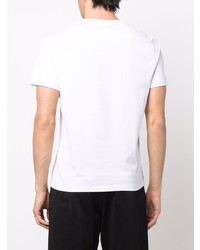 Мужская бело-черная футболка с круглым вырезом с принтом от Peuterey