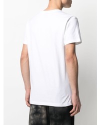 Мужская бело-черная футболка с круглым вырезом с принтом от Deus Ex Machina