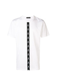 Мужская бело-черная футболка с круглым вырезом с принтом от Mastermind World