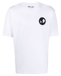 Мужская бело-черная футболка с круглым вырезом с принтом от McQ Swallow