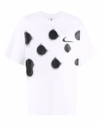 Мужская бело-черная футболка с круглым вырезом с принтом от Nike X Off-White