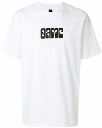 Мужская бело-черная футболка с круглым вырезом с принтом от Oamc