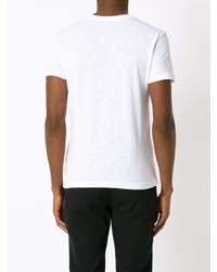 Мужская бело-черная футболка с круглым вырезом с принтом от OSKLEN