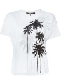 Женская бело-черная футболка с круглым вырезом с принтом от Rag and Bone