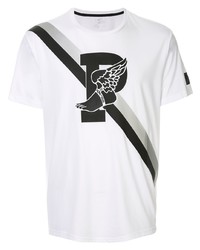 Мужская бело-черная футболка с круглым вырезом с принтом от Ralph Lauren Collection