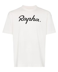 Мужская бело-черная футболка с круглым вырезом с принтом от Rapha
