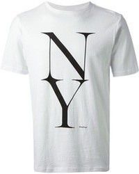 Мужская бело-черная футболка с круглым вырезом с принтом от Saturdays Surf NYC