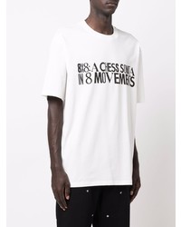 Мужская бело-черная футболка с круглым вырезом с принтом от 032c