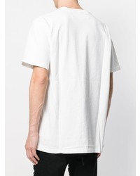 Мужская бело-черная футболка с круглым вырезом с принтом от Hood by Air