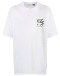 Мужская бело-черная футболка с круглым вырезом с принтом от Undercover