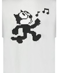Мужская бело-черная футболка с круглым вырезом с принтом от Mostly Heard Rarely Seen 8-Bit