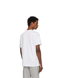 Мужская бело-черная футболка с круглым вырезом с принтом от Reebok Classics