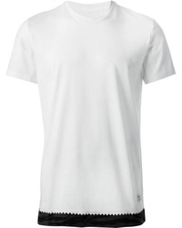 Мужская бело-черная футболка с круглым вырезом от adidas