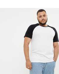 Мужская бело-черная футболка с круглым вырезом от ASOS DESIGN