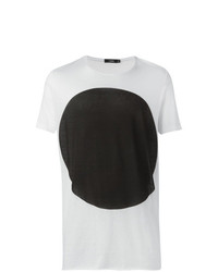 Мужская бело-черная футболка с круглым вырезом от Bassike