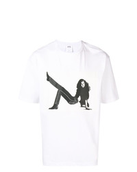 Мужская бело-черная футболка с круглым вырезом от Calvin Klein Jeans Est. 1978