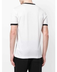Мужская бело-черная футболка с круглым вырезом от Dolce & Gabbana Underwear
