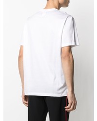 Мужская бело-черная футболка с круглым вырезом от Billionaire