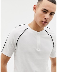 Мужская бело-черная футболка с круглым вырезом от ONLY & SONS