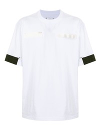 Мужская бело-черная футболка с круглым вырезом от Sacai