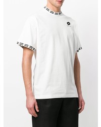 Мужская бело-черная футболка с круглым вырезом от Damir Doma