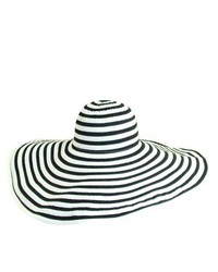 Бело-черная шляпа в горизонтальную полоску