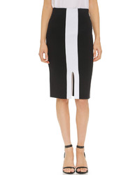 Бело-черная юбка-карандаш в вертикальную полоску от 5th & Mercer