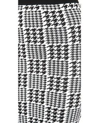 Бело-черная юбка-карандаш с узором "гусиные лапки" от Torn By Ronny Kobo