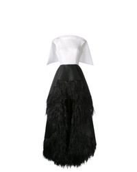 Бело-черное вечернее платье от Isabel Sanchis
