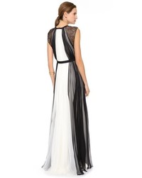 Бело-черное вечернее платье от J. Mendel