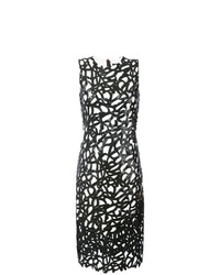Бело-черное кружевное платье-футляр от Proenza Schouler