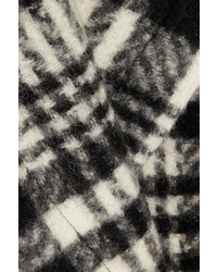 Женское бело-черное пальто в клетку от Stella McCartney