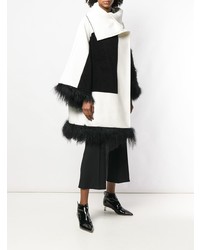 Женское бело-черное пальто от Gianluca Capannolo