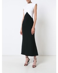 Бело-черное платье-миди от Tome