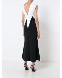 Бело-черное платье-миди от Tome