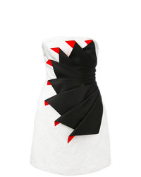 Бело-черное платье прямого кроя от Capucci