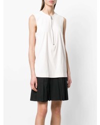 Бело-черное платье прямого кроя от Dondup