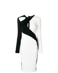 Бело-черное платье-футляр от David Koma