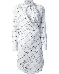 Бело-черное повседневное платье в клетку от Jean Paul Gaultier