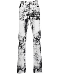 Мужские бело-черные вареные джинсы от 1017 Alyx 9Sm