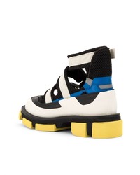 Женские бело-черные высокие кеды от Both