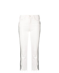 Женские бело-черные джинсы от Mother