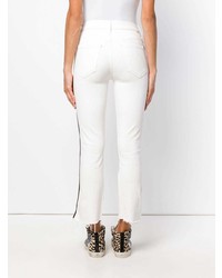 Женские бело-черные джинсы от Mother