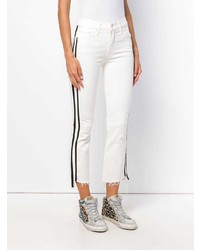 Женские бело-черные джинсы от Mother